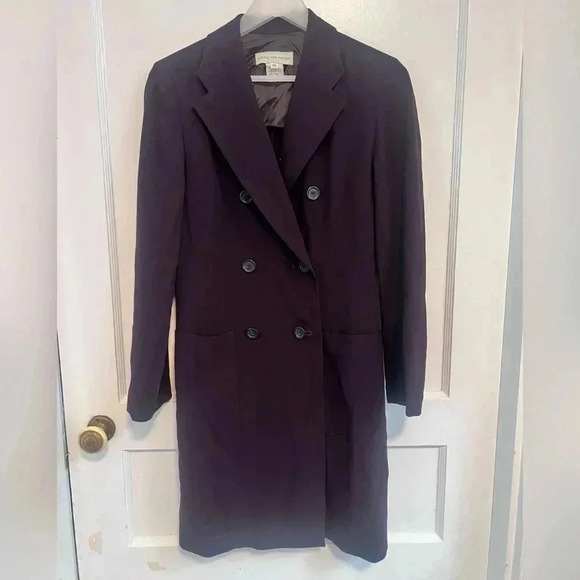 Dries Van Noten Wool Button Down Purple Coat Size US 4 - Picture 1 of 3